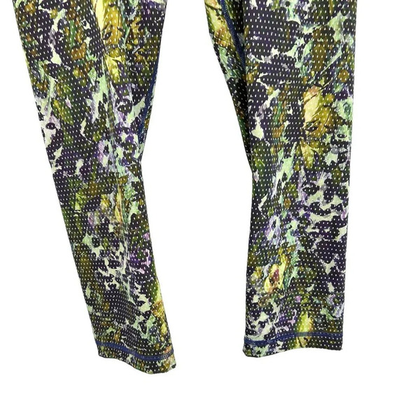 Lululemon Dancing Warrior Wunder Under‎ Crop Leggings Floral Pistachio Size 6 - Picture 3 of 5